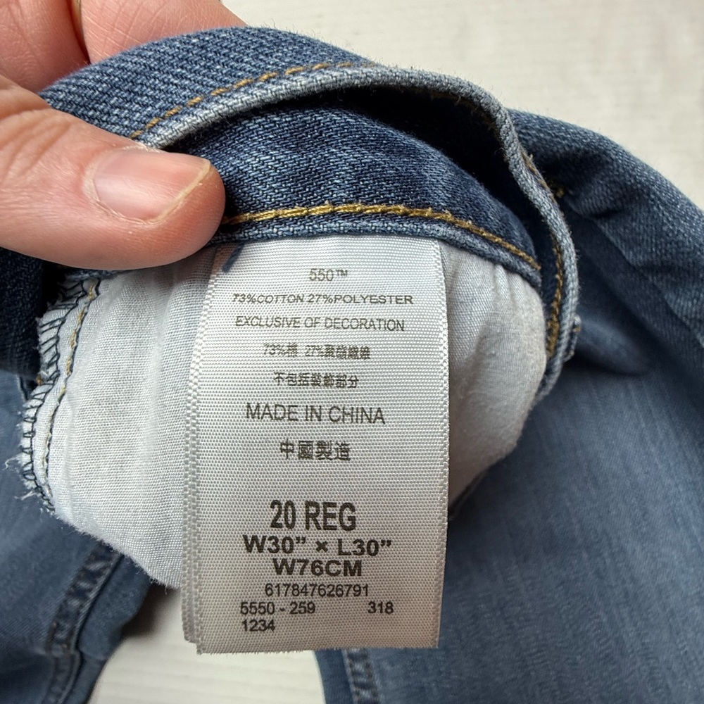 Levis 550 Relaxed‎ Women’s 20 Regular Blue Denim Jeans 30x30 Cotton Straight Leg - Picture 5 of 10